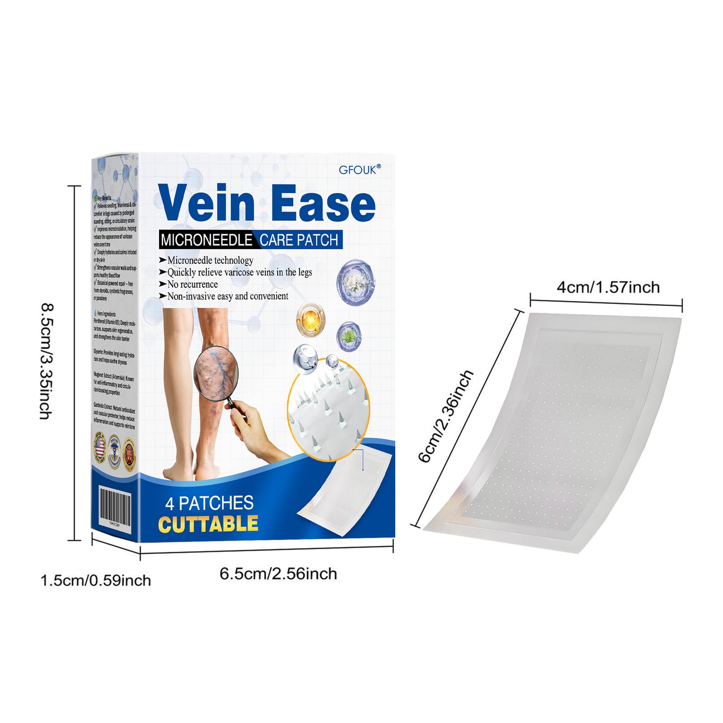 🇺🇸👨⚕️🔥GFOUK® VeinEase Microneedle Care Patch⚡Instant Relief, Long-Term Results