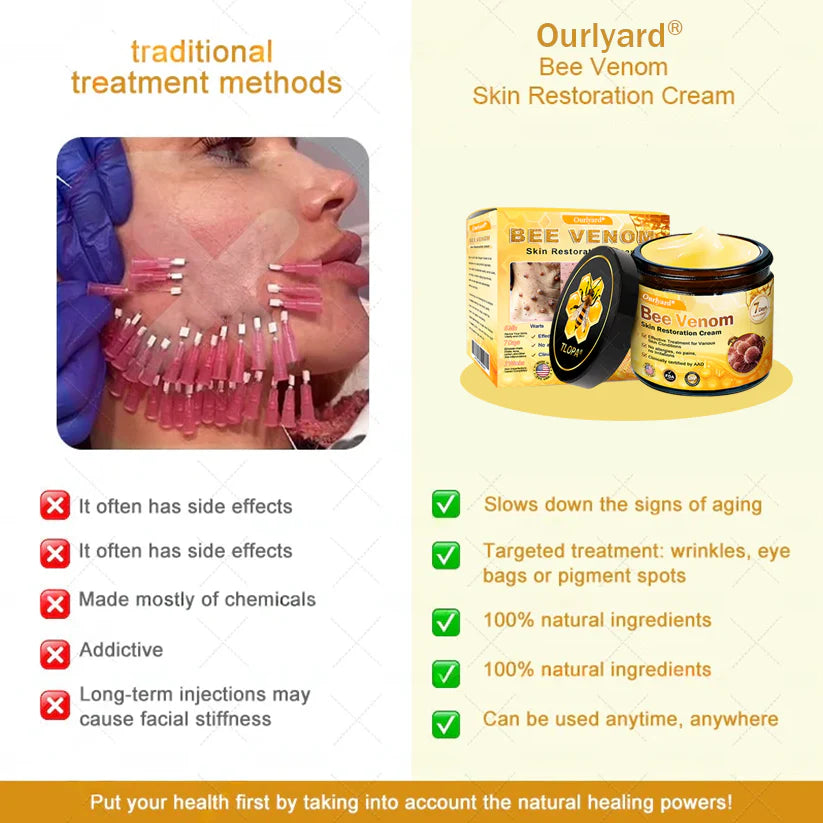 🔥FDA Approved: Ourlyard® Bee Venom Skin Restoration Cream — 🔥Limited Time 80% OFF🔥