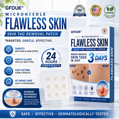 🎁GFOUK® 2026 Newly Upgraded 2-in-1 Microneedle Hydrocolloid Patches | Removes Raised Moles, Acne, Flat Warts, and Skin Tags | Improves Wrinkles, Scars, and Blemishes | Invisible Acne Patches for Face & Body