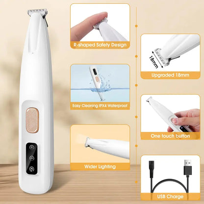 Final 3 hours 70% off: Pet paw trimmer With Led Light