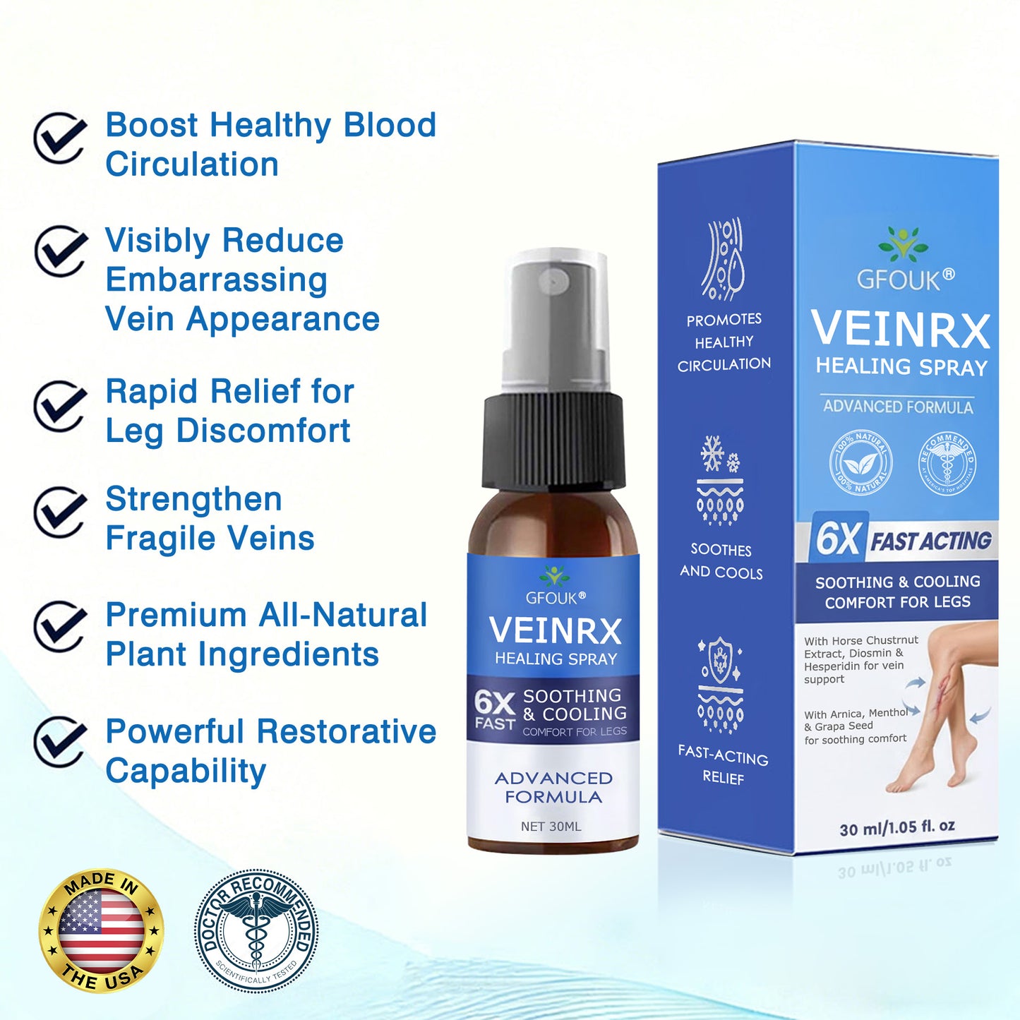 🇺🇸🔥🔥𝗚𝗙𝗢𝗨𝗞® VEINRX Healing Spray(Designed for Varicose veins, Spider veins, Deep vein Thrombosis, Chronic venous insufficiency, Venous ulcers, Thrombophlebitis and other venous issues)